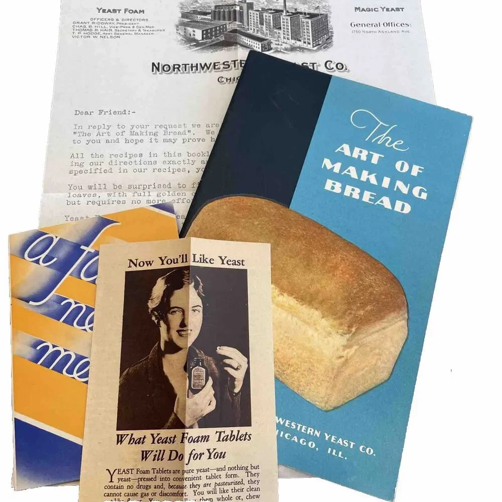 Vintage Yeast Recipes Booklet Northwestern Yeast Co. Chicago Art Baking Bread